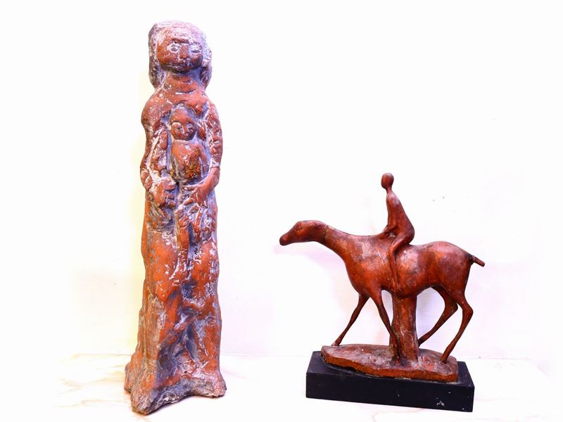 Ugo Guidi - Madonna con Bambino e Figura a Cavallo