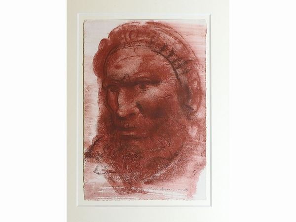 Pietro Annigoni : Portrait of a Man  ((1910-1988))  - Auction House sale: Art and Design in "Horto Antico" villa - III - III - Maison Bibelot - Casa d'Aste Firenze - Milano