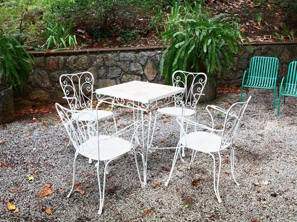 A Garden Table Set  - Auction House sale: Art and Design  in "Horto Antico" villa - II - II - Maison Bibelot - Casa d'Aste Firenze - Milano