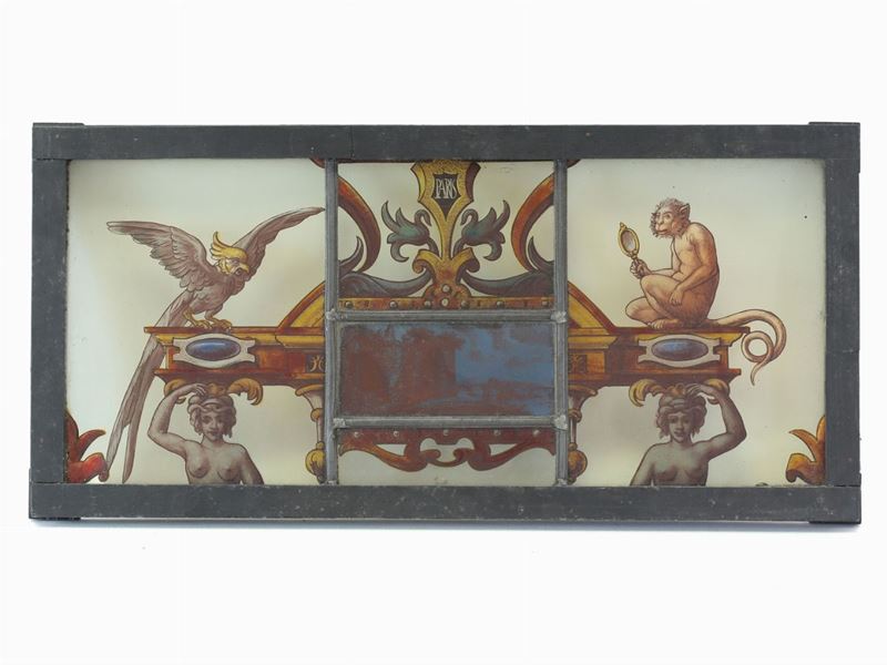 Artigianato Tedesco del XIX Secolo - Paesaggio e Grottesche