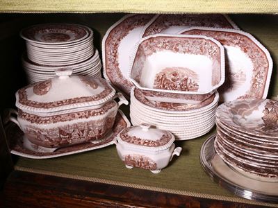 Servito di Piatti in Terraglia Società Ceramica Richard