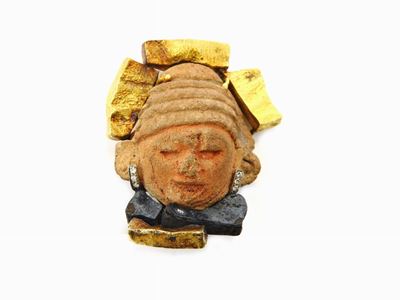Spilla Freddi in Oro Giallo, Argento e Diamanti