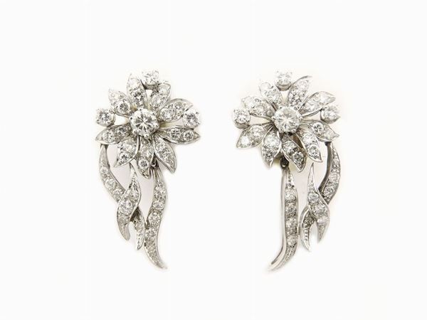 White gold earrings with diamonds  - Auction Jewels and Watches - I - Maison Bibelot - Casa d'Aste Firenze - Milano