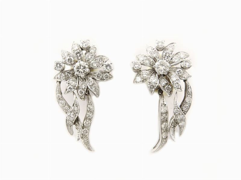 Orecchini in Oro Bianco e Diamanti