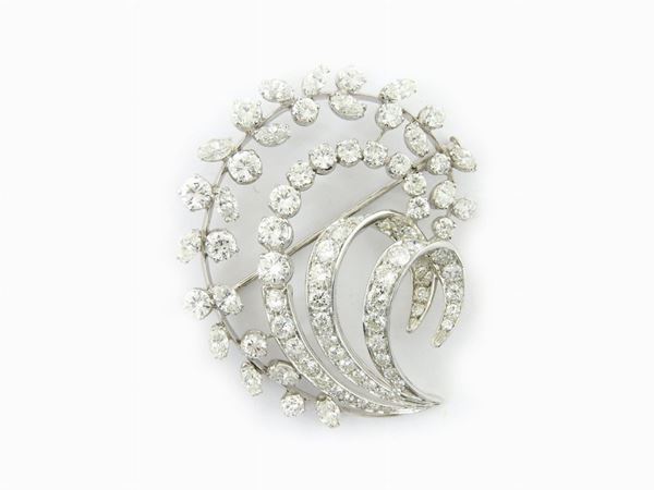 White gold brooch with diamonds  (Sixties)  - Auction Jewels and Watches - II - Maison Bibelot - Casa d'Aste Firenze - Milano