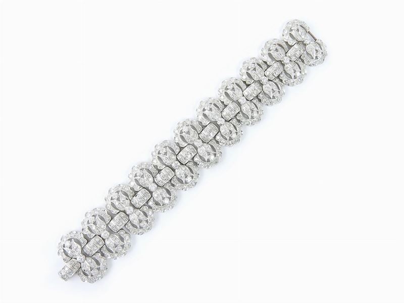 Bracciale in Oro Bianco e Diamanti