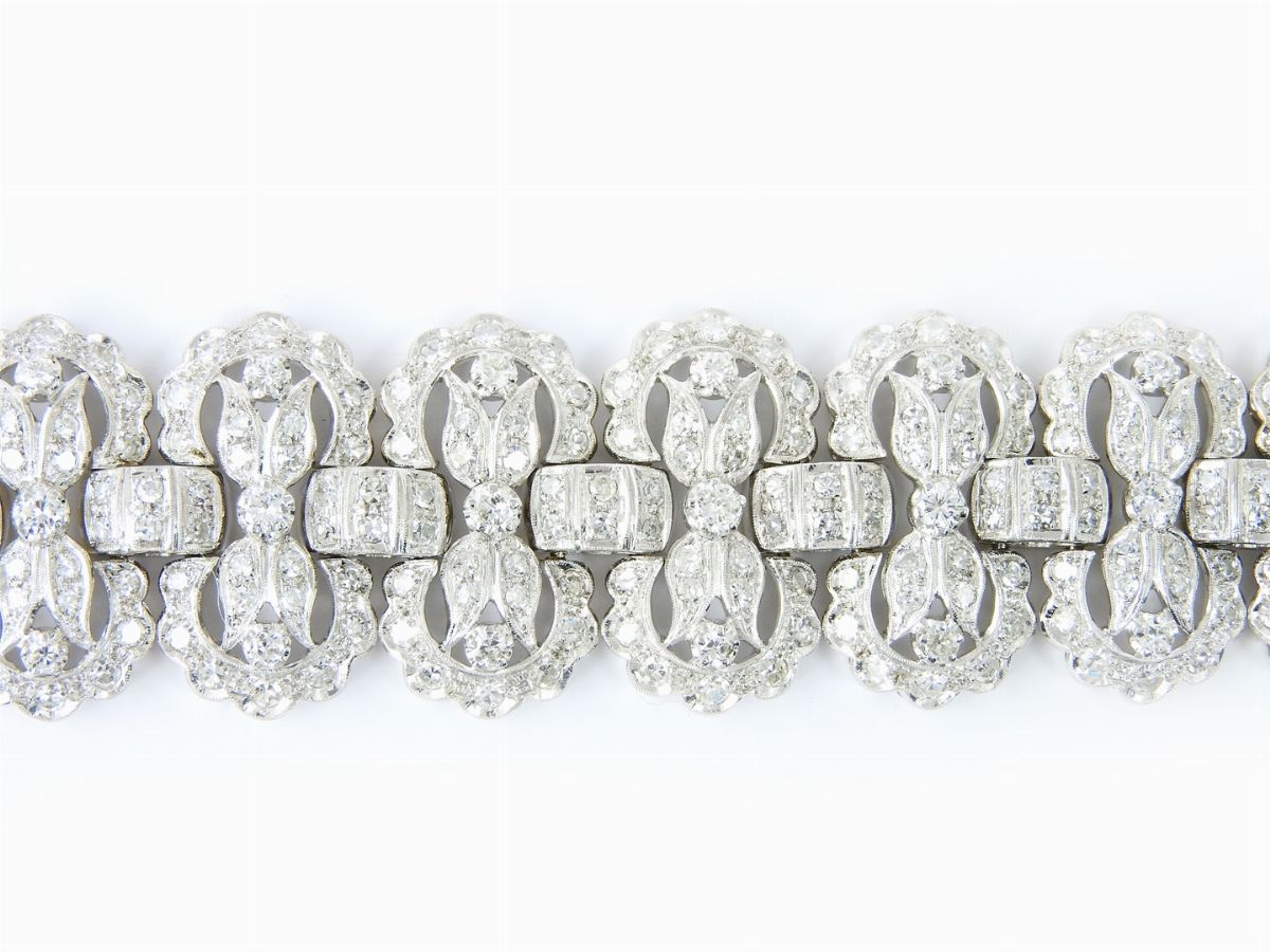 Bracciale in Oro Bianco e Diamanti