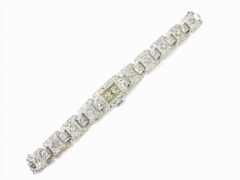 Orologio da Polso per Donna in Oro Bianco e Diamanti