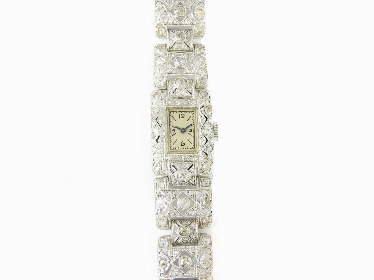 Orologio da Polso per Donna in Oro Bianco e Diamanti