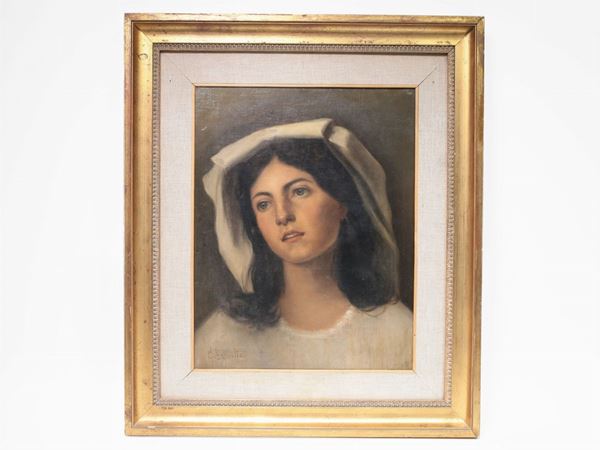 Scuola napoletana del XX secolo : Portrait of a Woman  - Auction Modern and Contemporary Art - Maison Bibelot - Casa d'Aste Firenze - Milano
