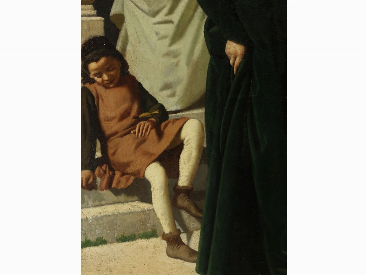 Raffaello Sorbi - Dante che Incontra Beatrice 1863