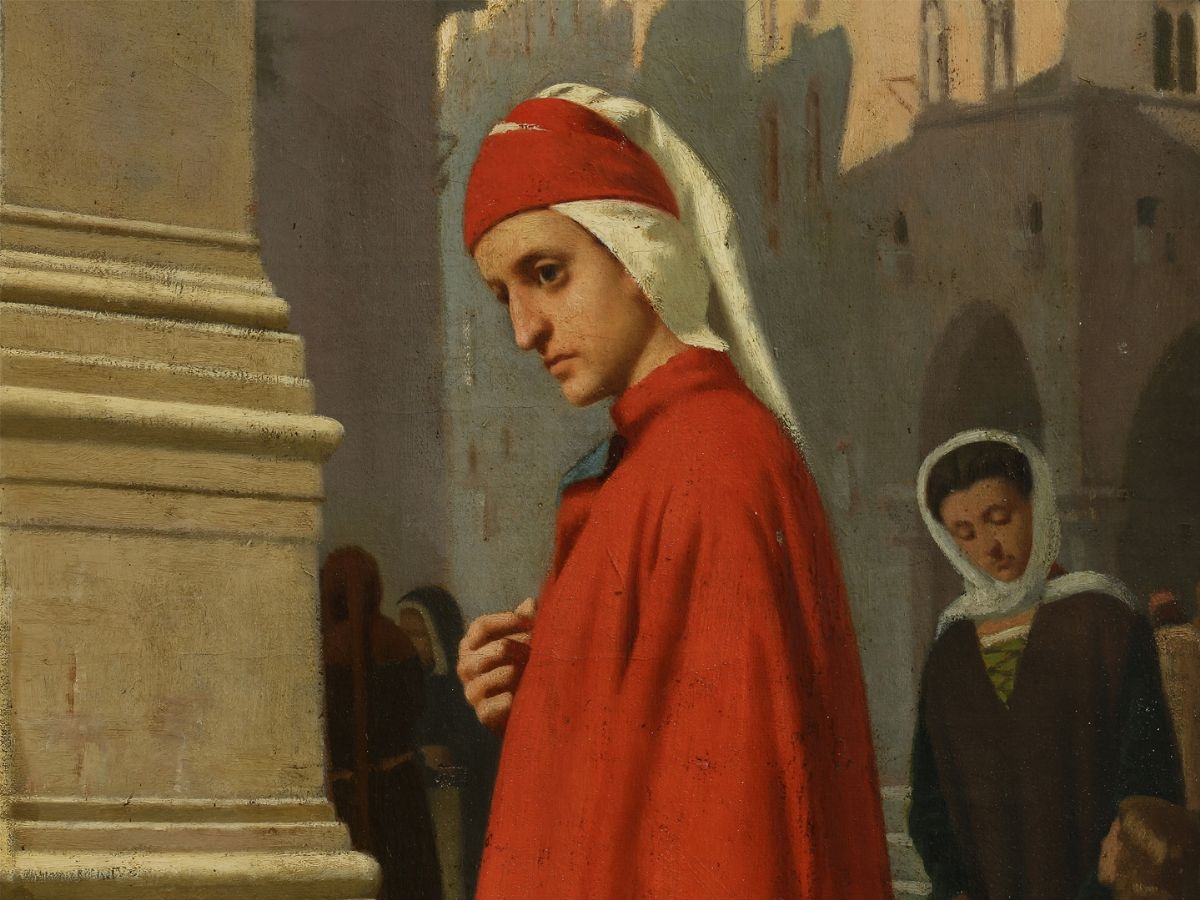 Raffaello Sorbi - Dante che Incontra Beatrice 1863