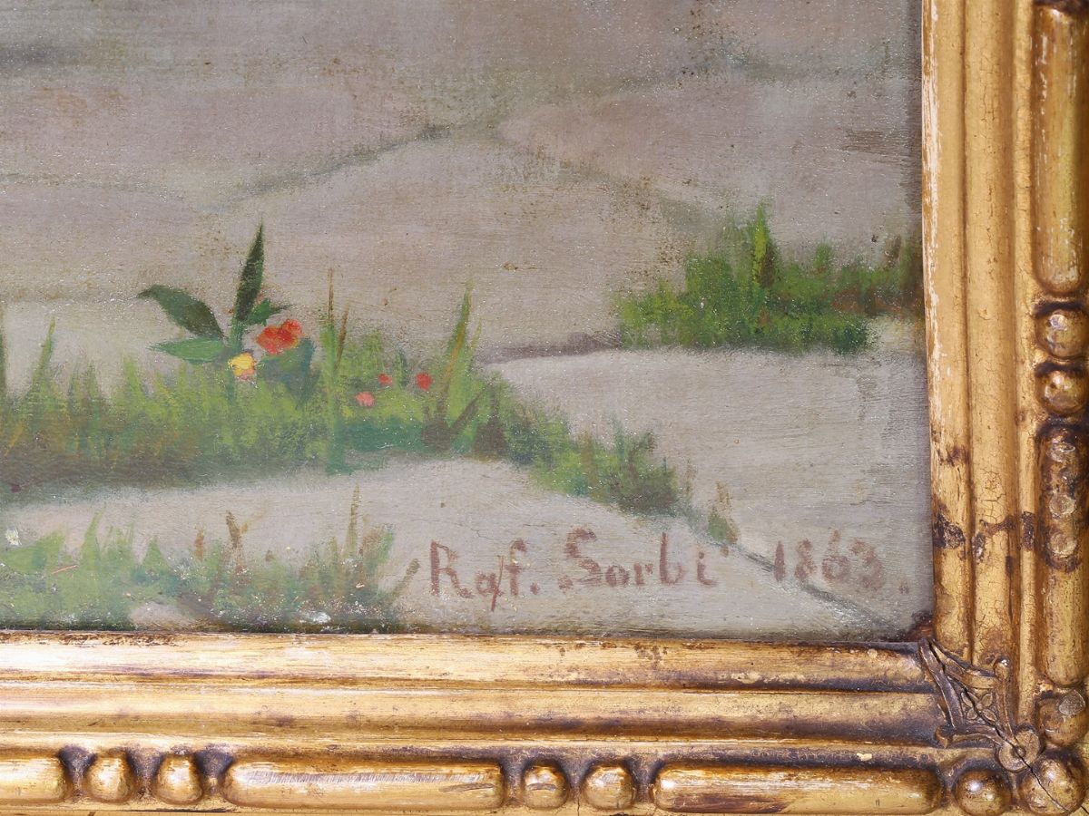 Raffaello Sorbi - Dante che Incontra Beatrice 1863