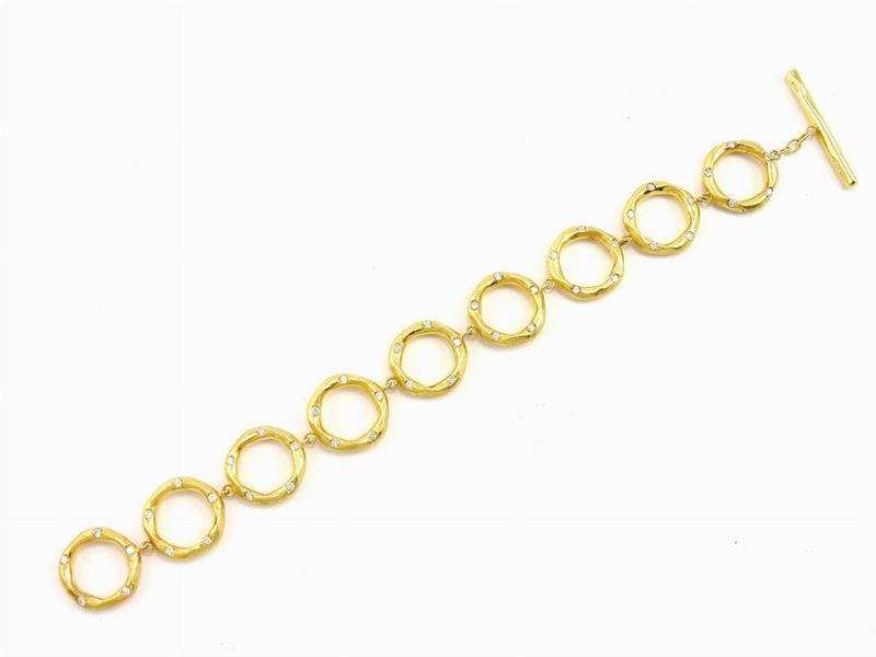 Bracciale Calgaro in Oro Giallo e Diamanti