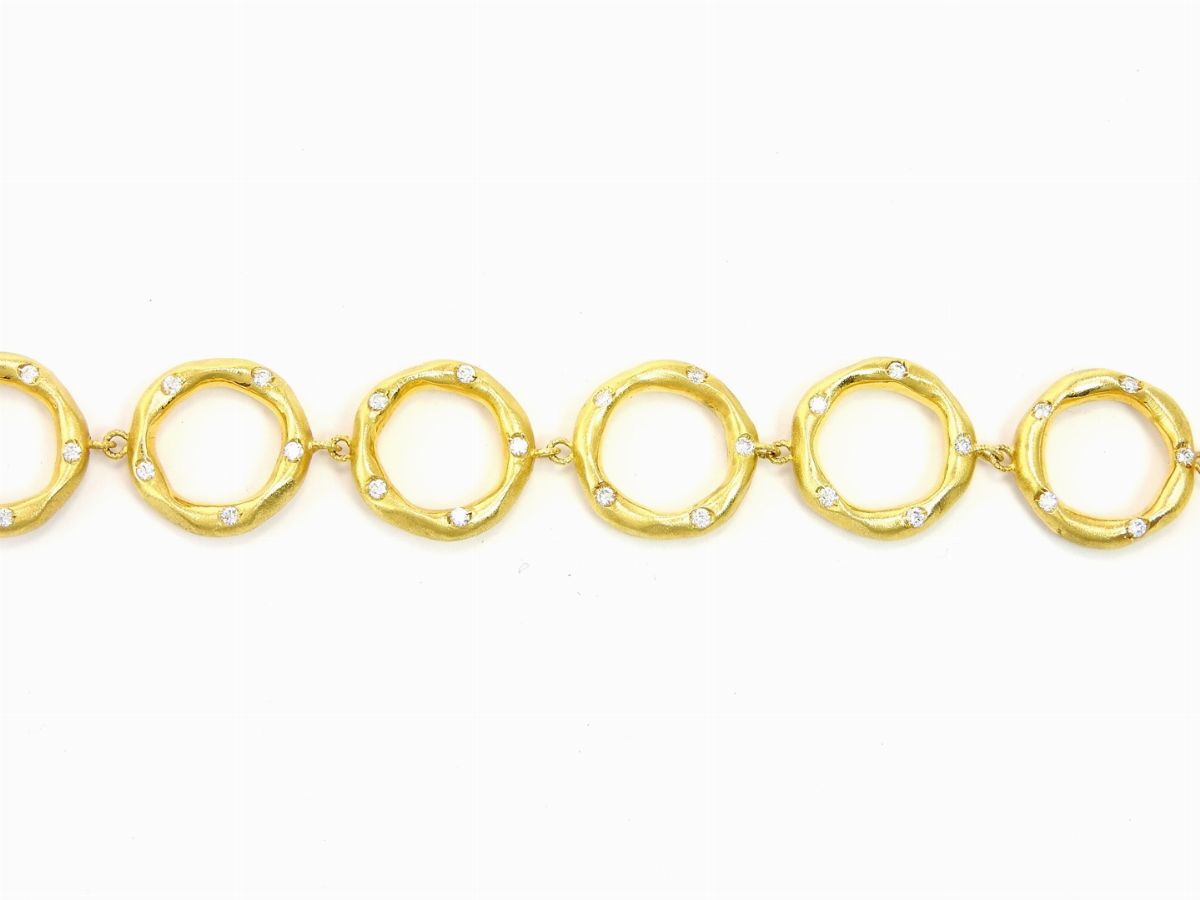 Bracciale Calgaro in Oro Giallo e Diamanti