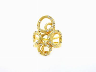 Anello Calgaro in Oro Giallo e Diamanti