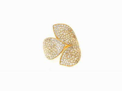 Anello Pasquale Bruni in Oro Giallo e Diamanti