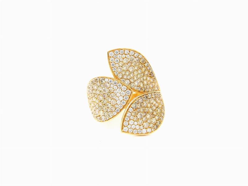 Anello Pasquale Bruni in Oro Giallo e Diamanti