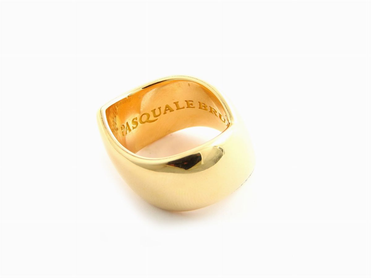 Anello Pasquale Bruni in Oro Giallo e Diamanti