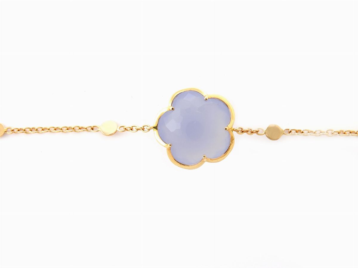 Bracciale Pasquale Bruni in Oro Giallo e Calcedonio Azzurro