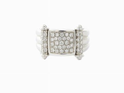 Anello Audemars Piguet a Fascia in Oro Bianco e Diamanti