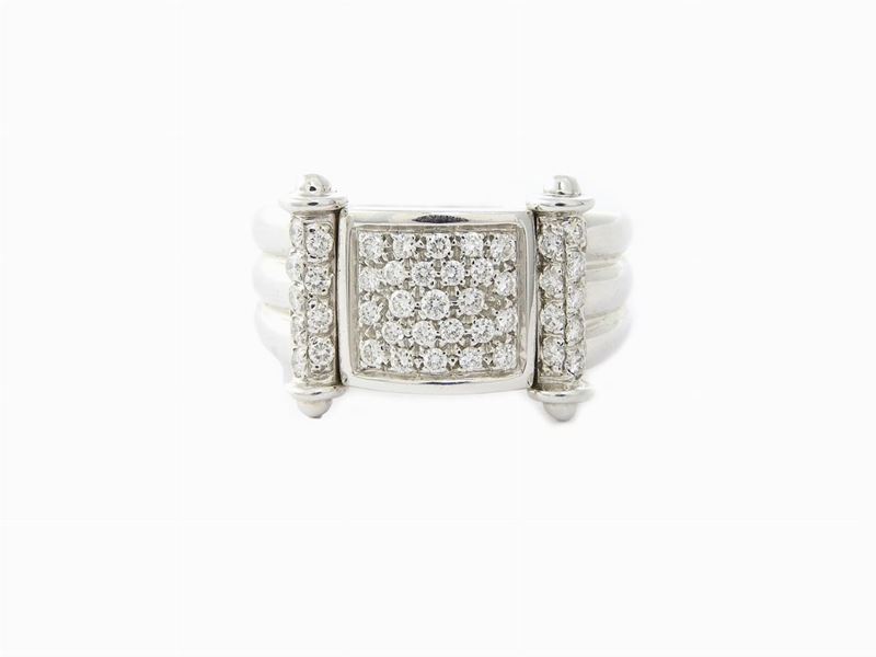 Anello Audemars Piguet a Fascia in Oro Bianco e Diamanti
