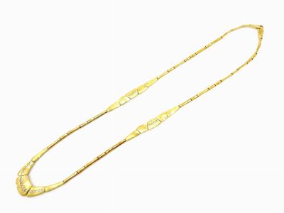Lungo Collier Orlandini in Oro Giallo e Diamanti