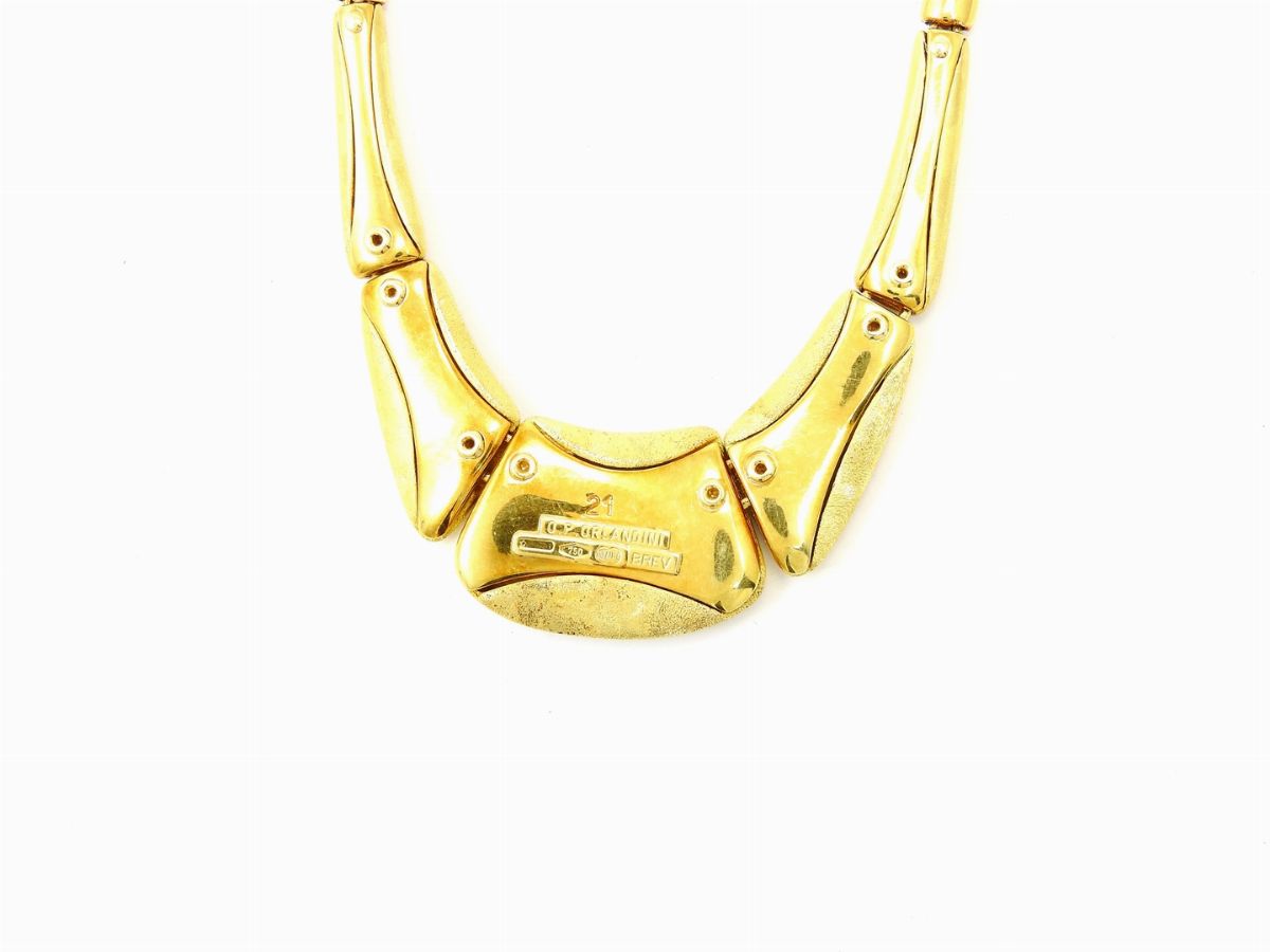 Lungo Collier Orlandini in Oro Giallo e Diamanti