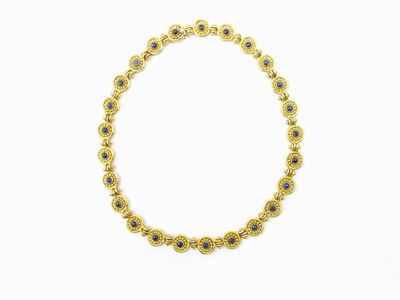 Girocollo in Oro Giallo e Zaffiri
