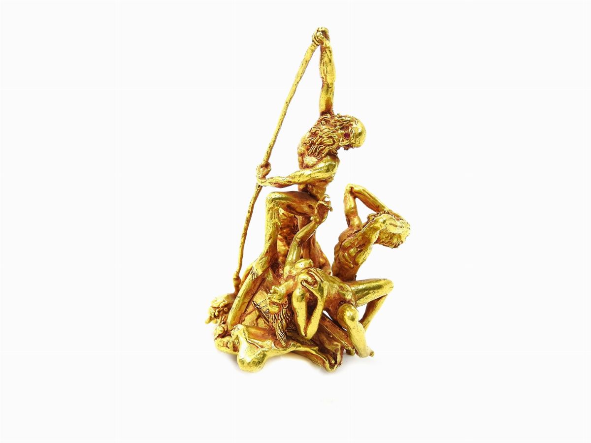 Scultura in Oro Giallo "caronte"