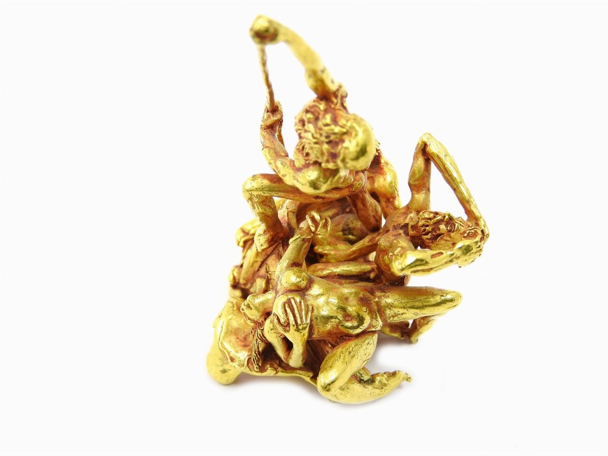 Scultura in Oro Giallo "caronte"