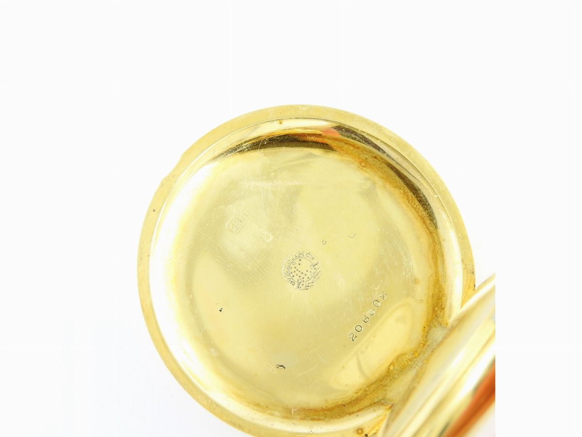 Orologio da Tasca Zenith a Doppia Cassa in Oro Giallo