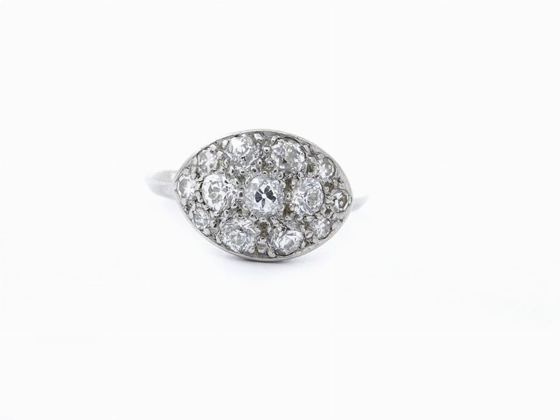 Anello in Oro Bianco e Diamanti