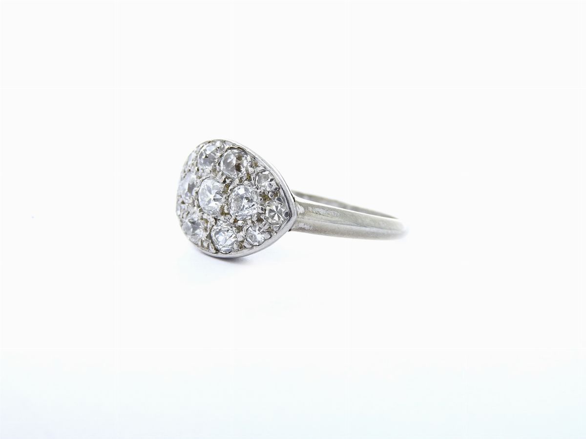 Anello in Oro Bianco e Diamanti
