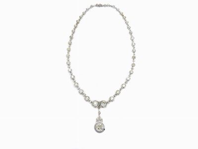 Girocollo Scalare in Oro Bianco e Diamanti