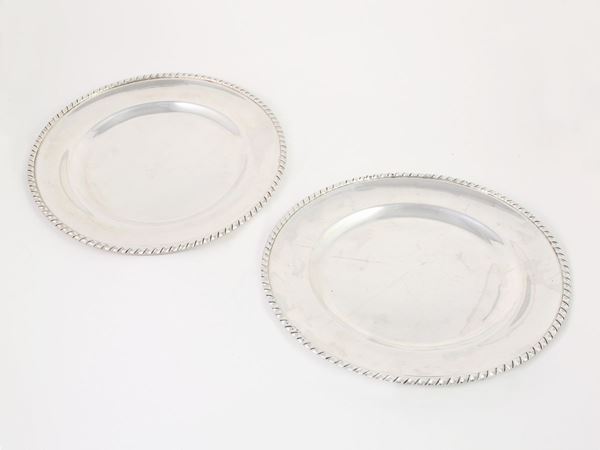 A couple of silver trays