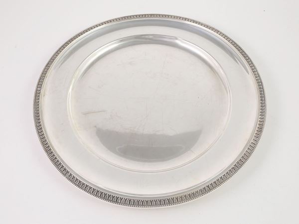 A silver plate, Teghini manufacture, Florence  - Auction House Sale: Furniture and Paintings from Villa Roseto  - Florence - II - II - Maison Bibelot - Casa d'Aste Firenze - Milano