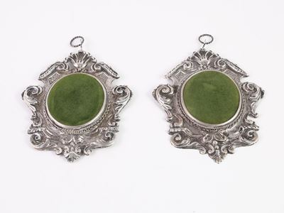 Coppia di Piccole Cornici Portaritratti in Argento