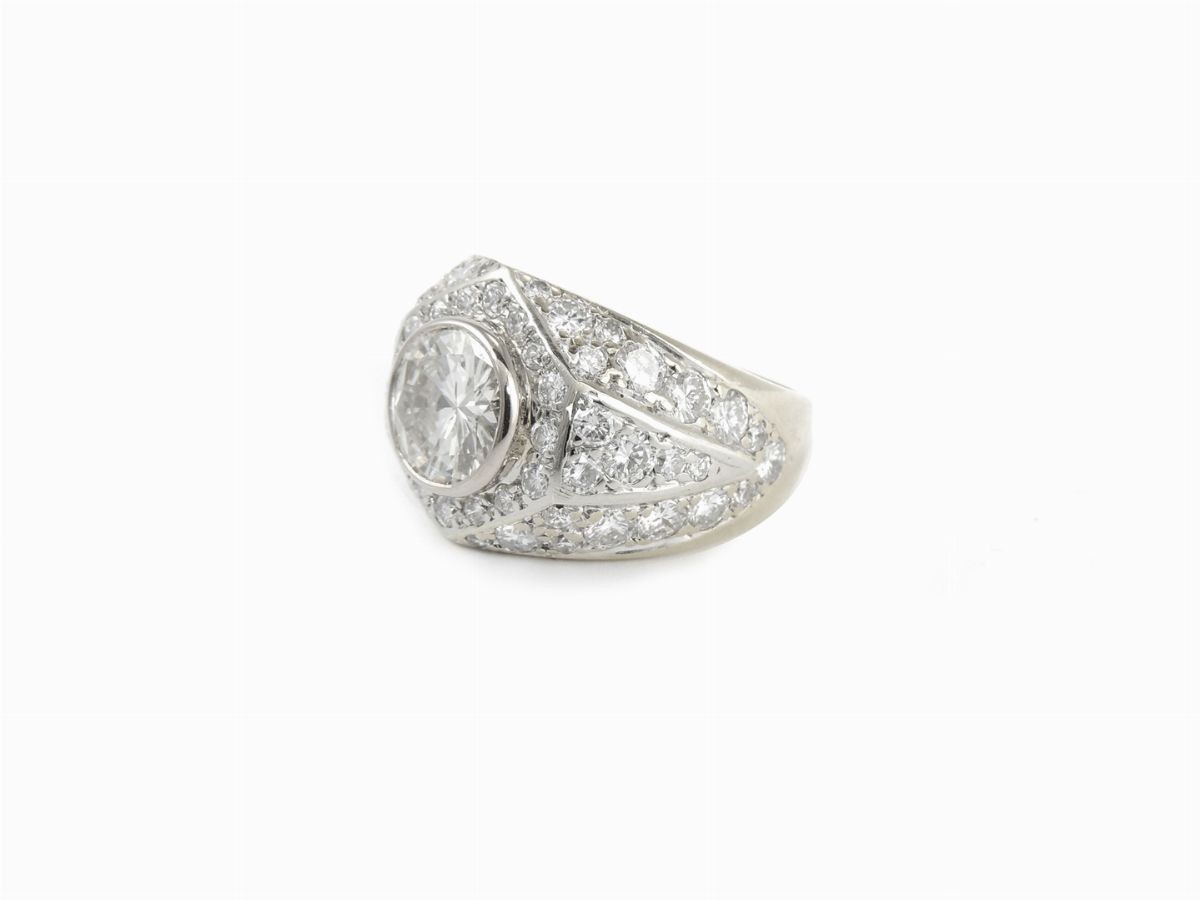 Anello in Oro Bianco e Diamanti