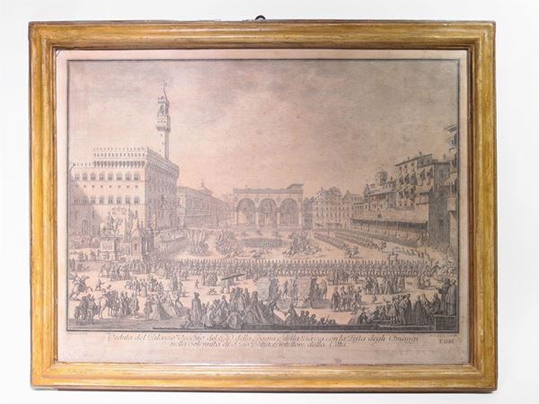 Carlo Gregori - Veduta del Palazzo Vecchio [...] da Giuseppe Zocchi