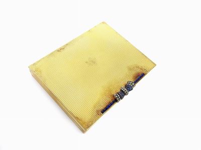 Scatola Illario in Oro Giallo, Diamanti e Zaffiri