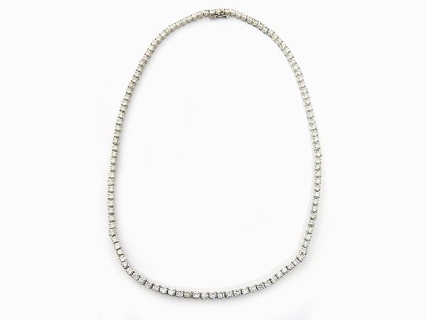White gold tennis necklace