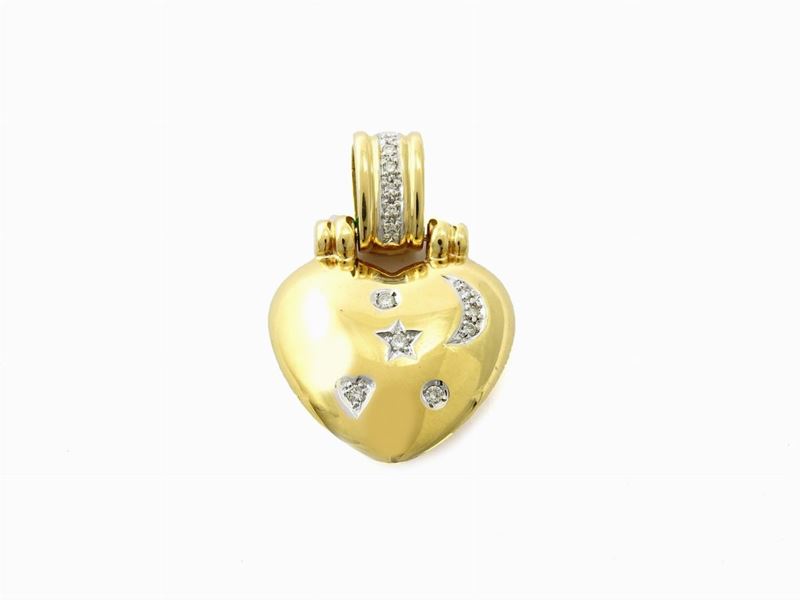 Ciondolo in Oro Giallo 585/1000 e Diamanti