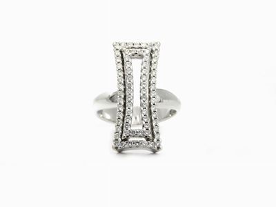 Anello Chimento in Oro Bianco e Diamanti