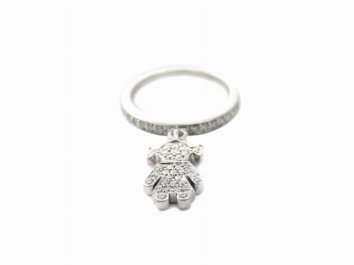 Anello Easy in Oro Bianco e Diamanti