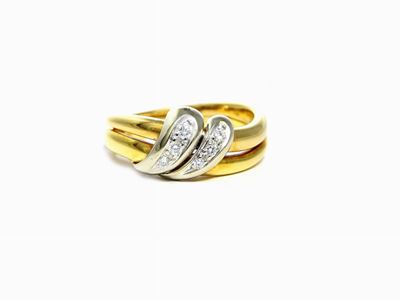 Anello Damiani in Oro Giallo e Bianco con Diamanti