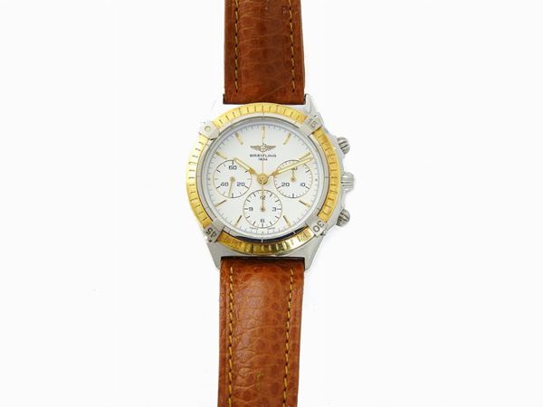 Stainless steel and yellow gold Breitling gentlemen wrist chronograph