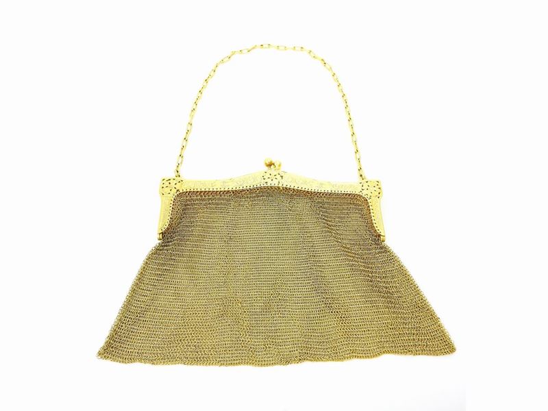 Borsetta a Maglia in Oro Giallo 375/1000