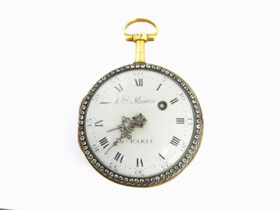 Orologio da Tasca A. Hessen in Oro Giallo e Argento