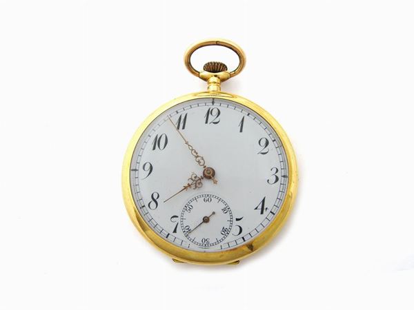 Yellow gold pocket watch